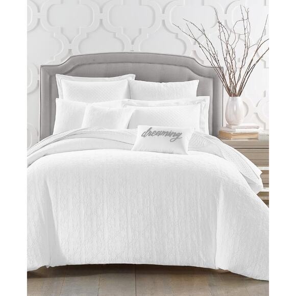 Charter Club Damask Designs Woven Tile 3-Pc. Duvet Cover Set, Full/Queen - Picture 1 of 5